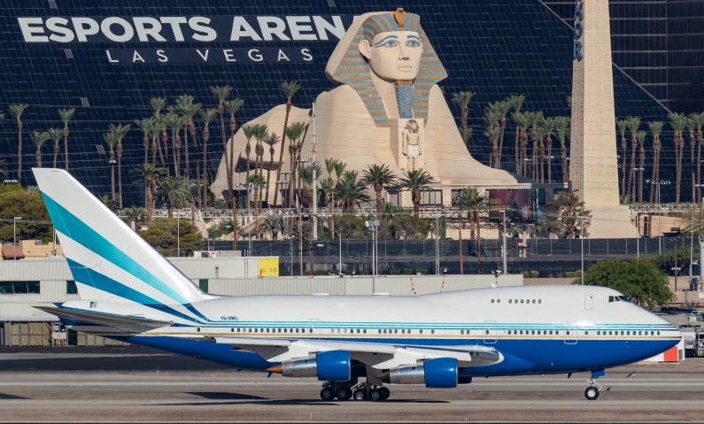 Las Vegas Sands Corporation Boeing 747-SP at Las Vegas McCarran International Airport. Image © v1images.com / Bastiaan Hart.